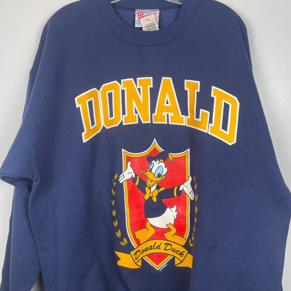 Disney Navy Donald Duck Crew Neck Sweatshirt-Mens XL - Picture 2 of 4